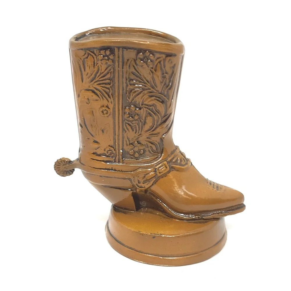 Vintage Scott Products Cowboy Boot Bottle Opener Brown Die Cast Metal Newark NJ